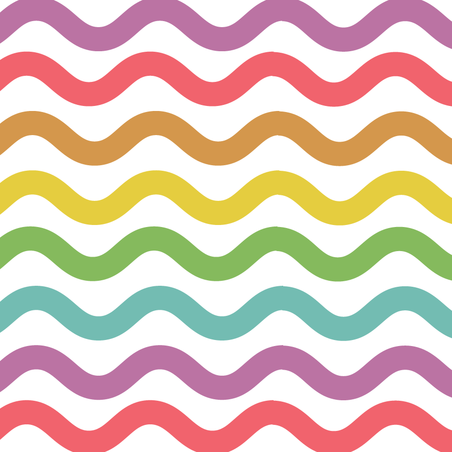 A branded pattern, featuring colorful 'waves' with white in between.