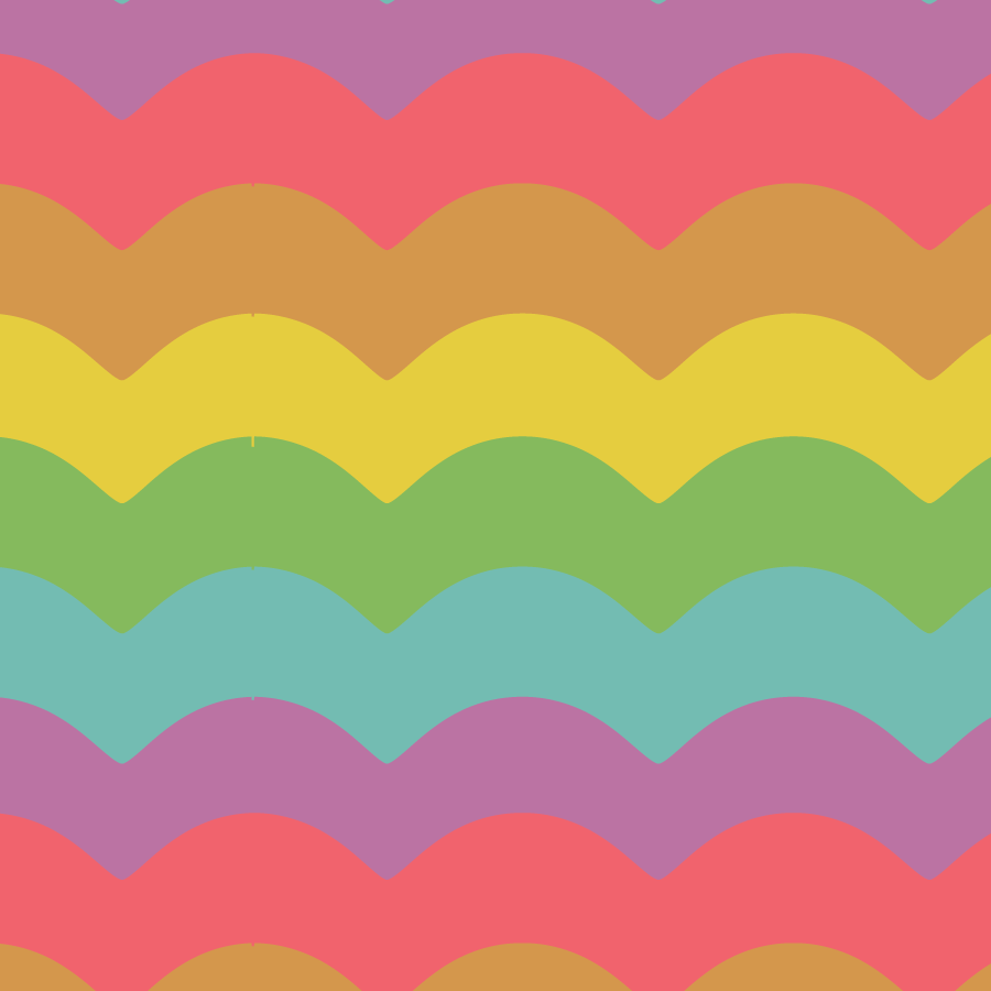 A branded pattern, featuring colorful 'hills' knit closely together.